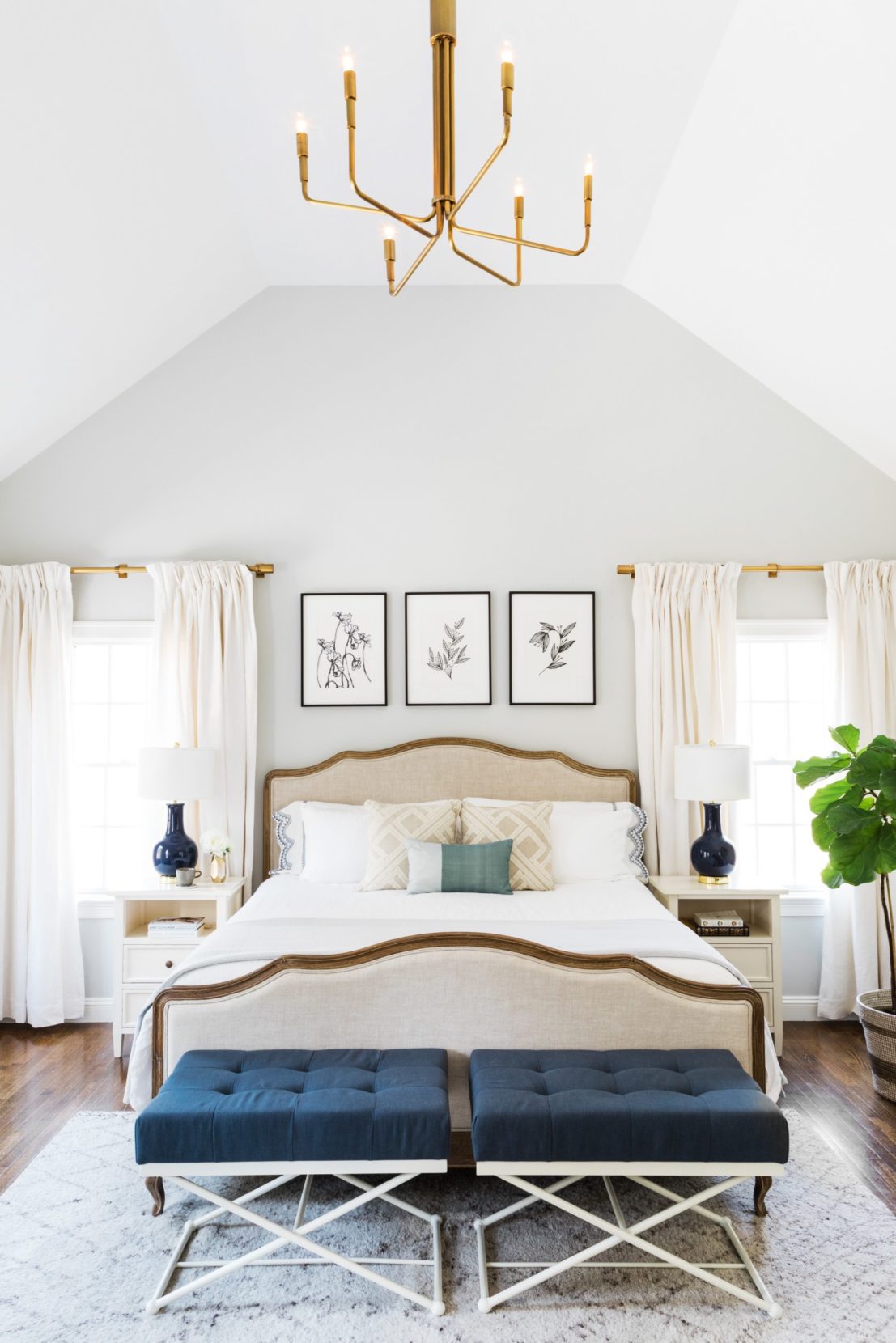 bright and neutral master bedroom